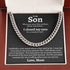 To My Son Stainless Steel Cuban Chain Necklace